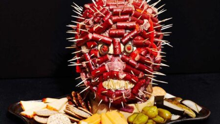 Sausage Head Charcuterie Board